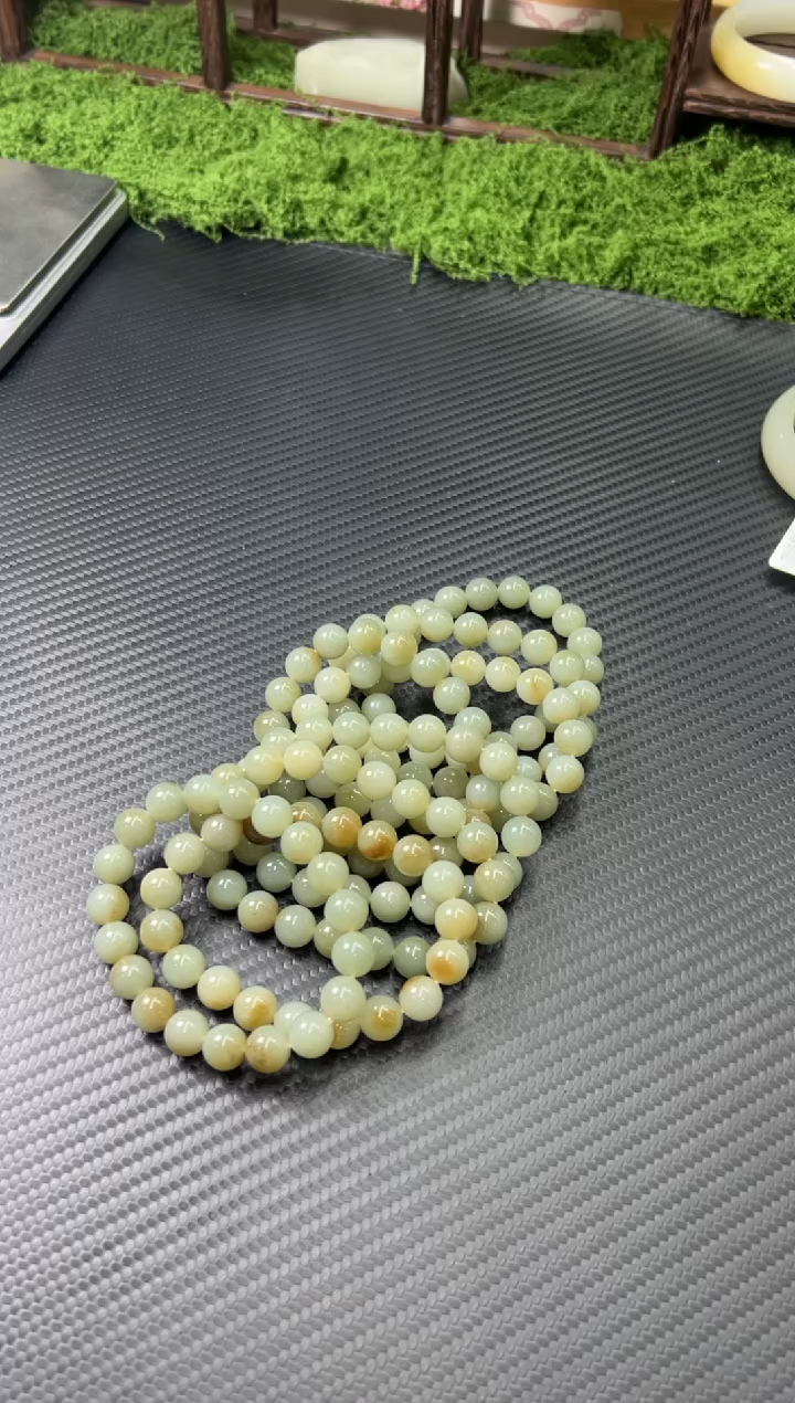 未镶嵌手串和田玉且末微色差近矿卡10多样性发货拍一发一