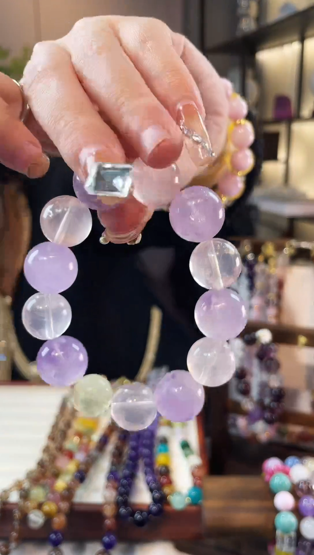 未镶嵌手串水晶紫水多宝手串