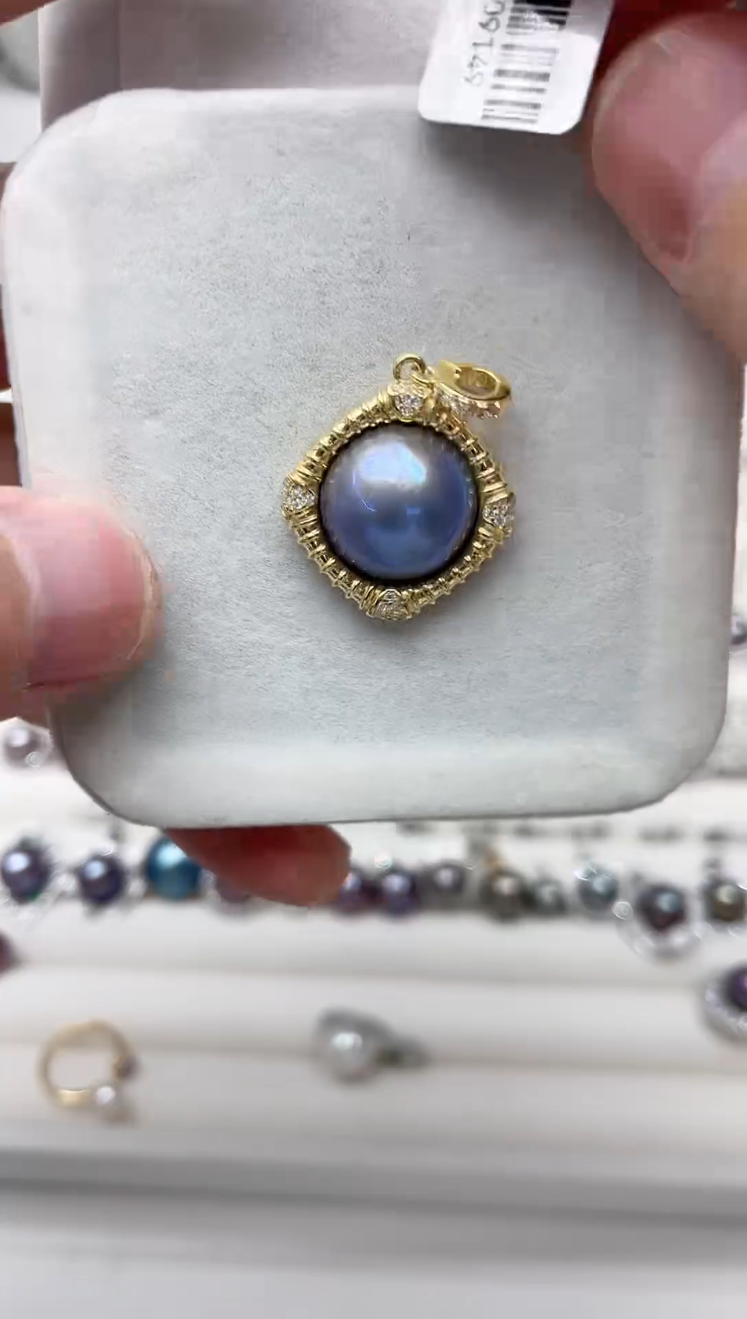 【闪购商品】拼合珍珠（马贝珠）吊坠(不含链)银S925镶嵌吊坠