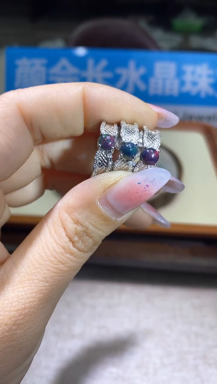 【闪购商品】欧泊戒指未镶嵌多样性发一件563