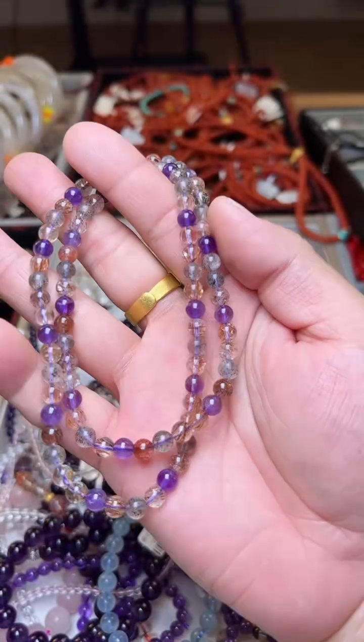 水晶手串未镶嵌超七长链