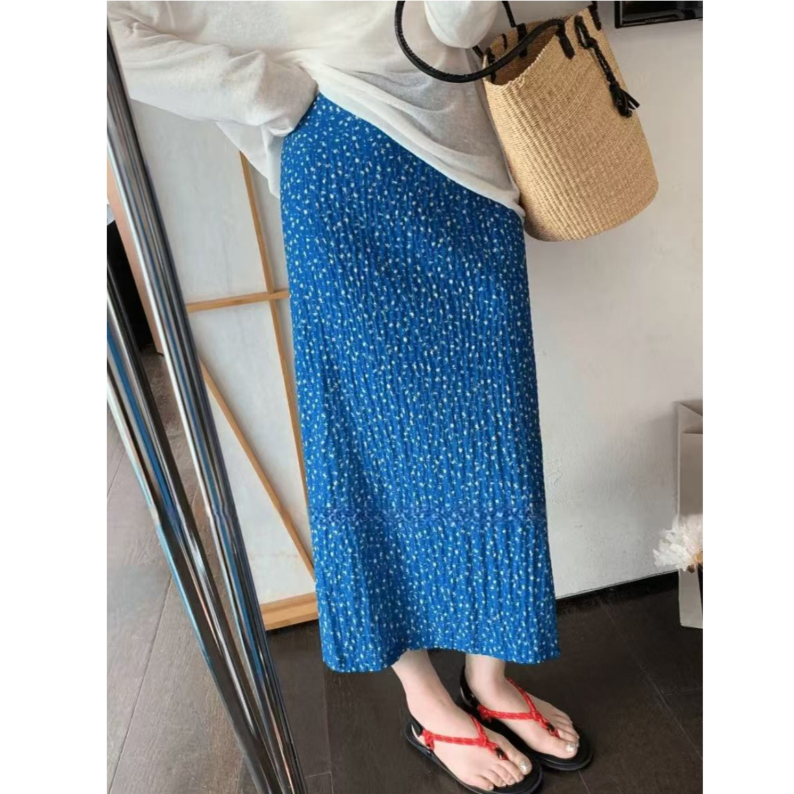 8098—夏女装显瘦微胖大码流行半身裙