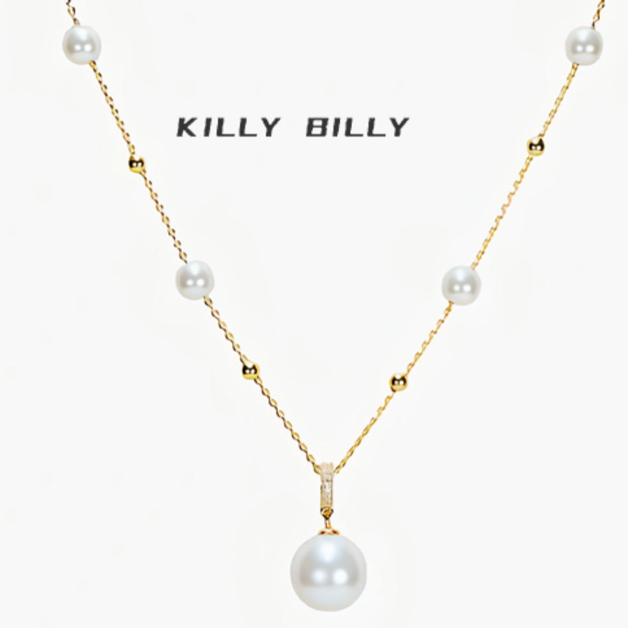 铜合金仿珍珠项链 KILLYBILLY法式满天星款项链