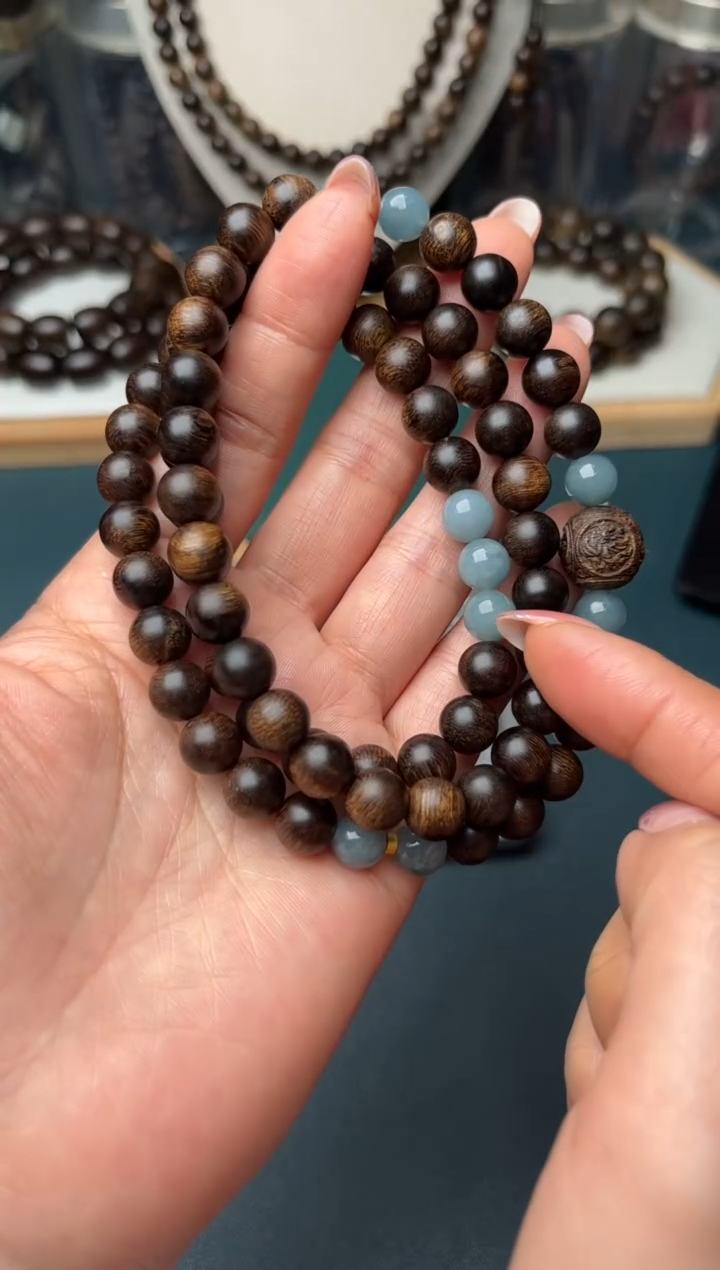 【闪购商品】沉香手串越南芽庄瘤疤白奇楠3圈
