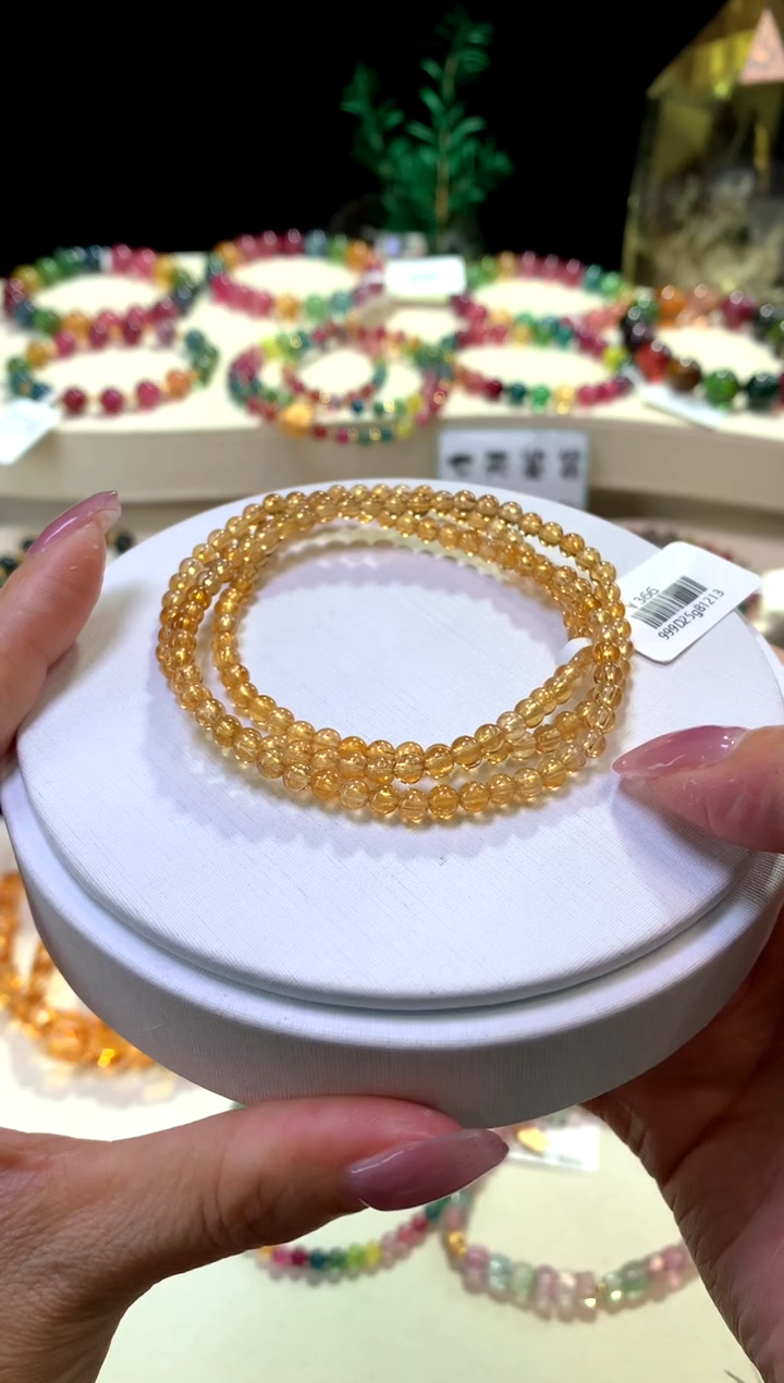 【闪购商品】碧玺手链未镶嵌【梦源珠宝】天然碧玺多圈手链