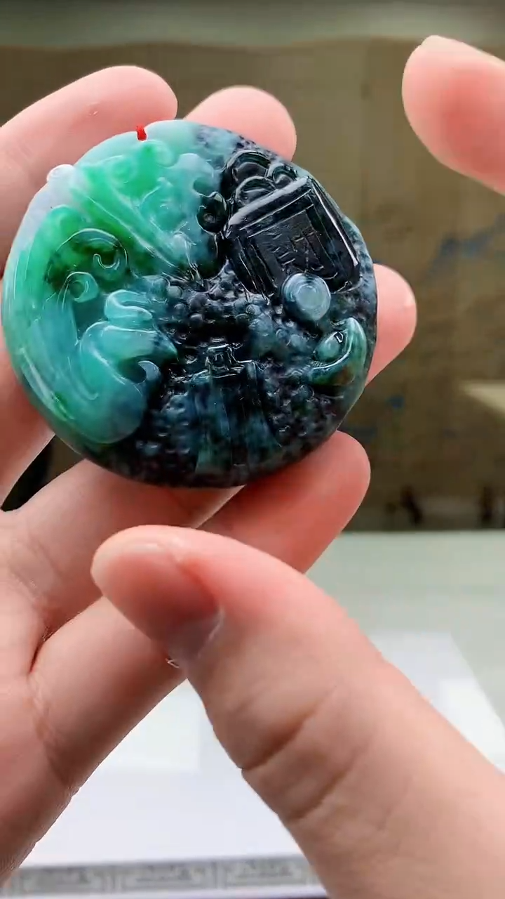 【闪购商品】定制翡翠未镶嵌4812bb-毛货挂件72