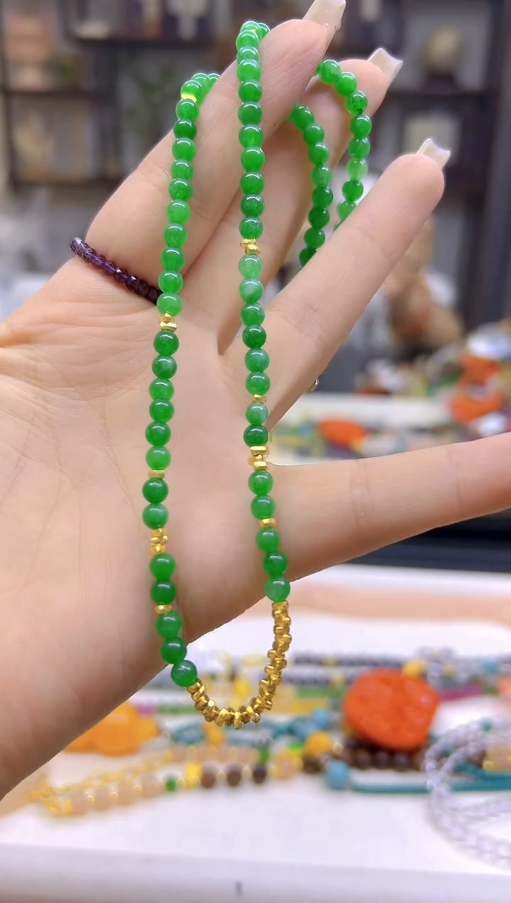 翡翠未镶嵌颈饰DIY款X142