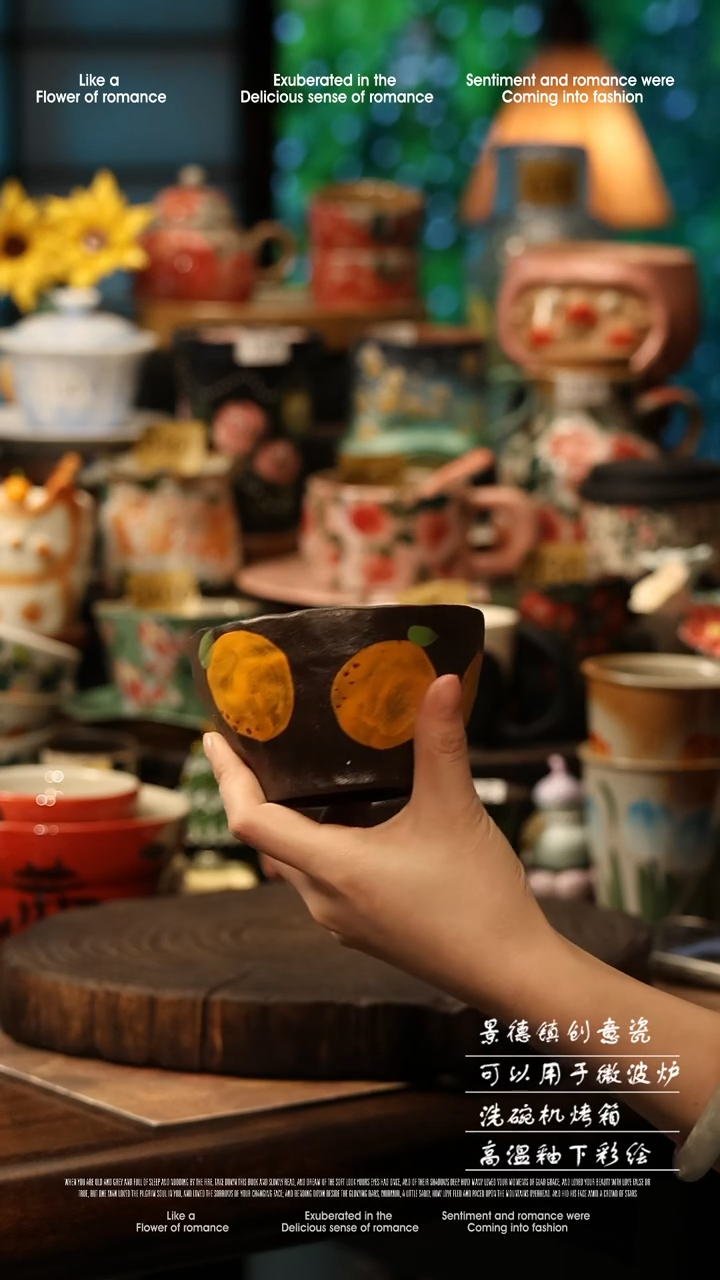 陶瓷景德镇高温釉下彩手工手绘款式@A0195@