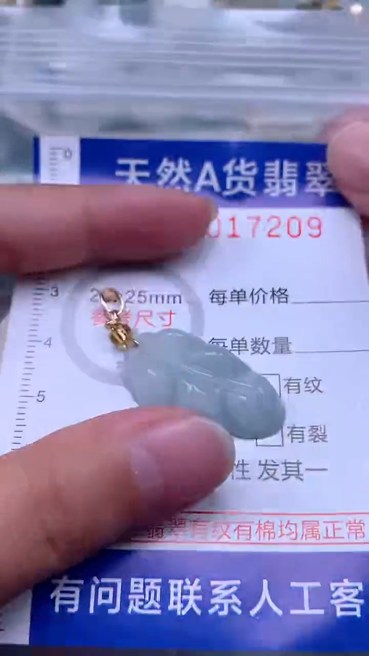 翡翠未镶嵌吊坠(不含链)1