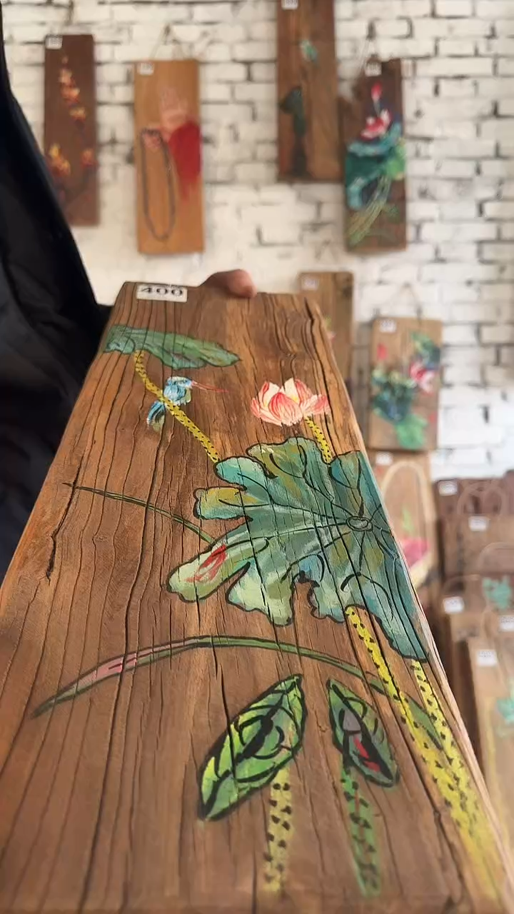 【闪购商品】桃核吊坠400号核桃木板画