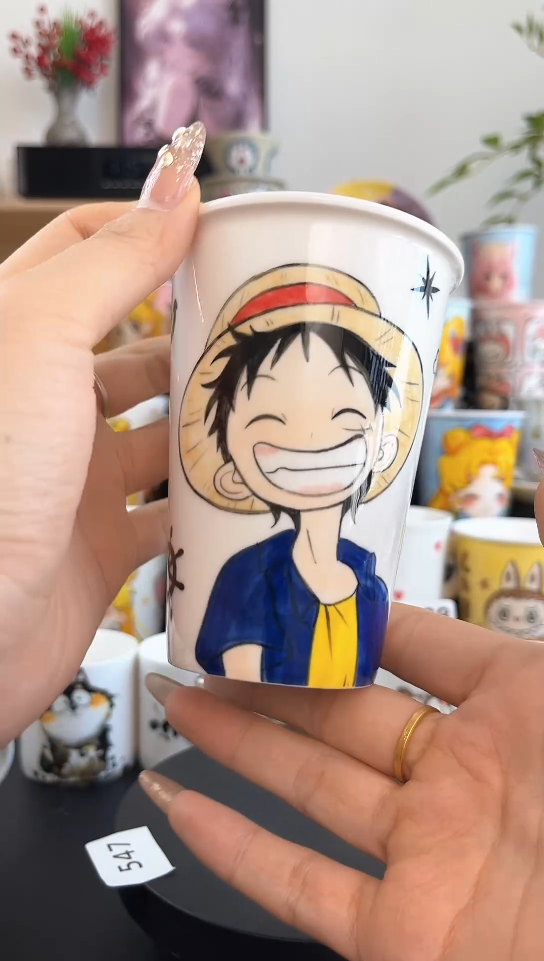 【闪购商品】摆件手工手绘陶瓷小杯杯