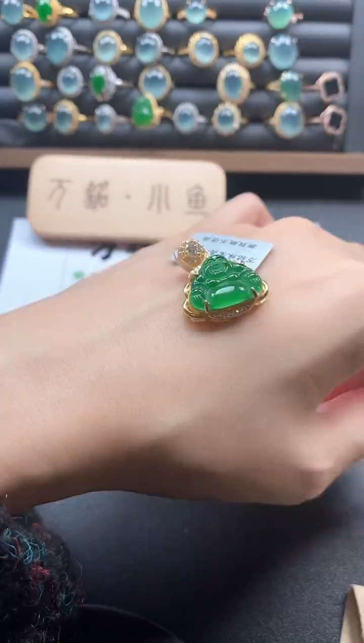 银S925镶嵌戒指翡翠51151