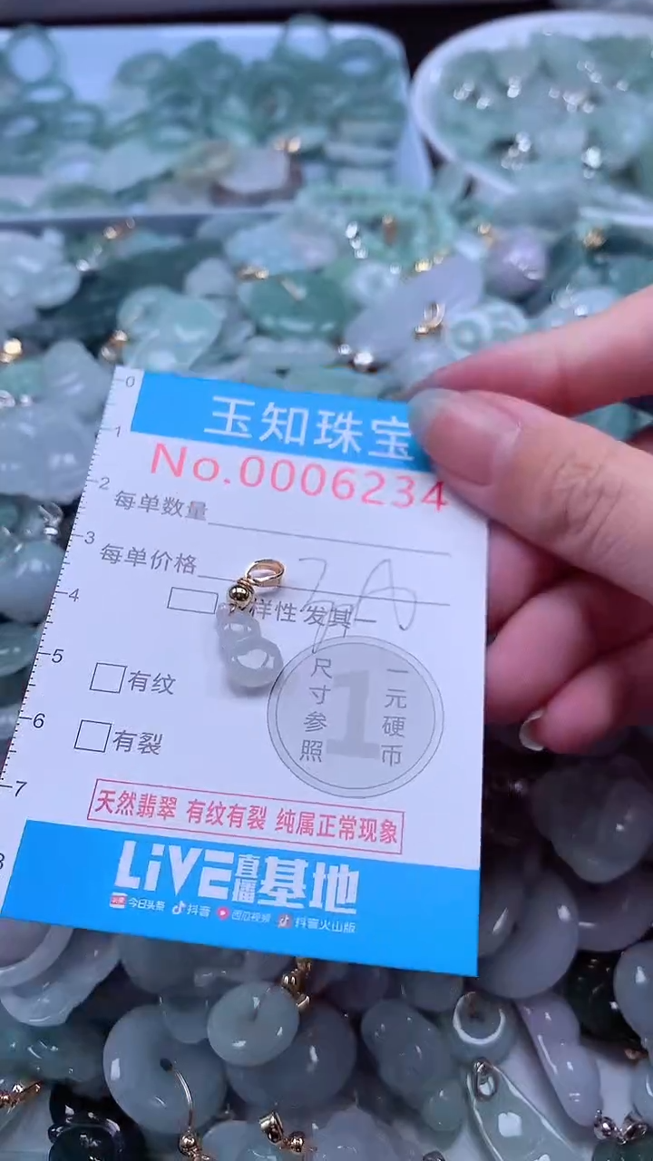 翡翠未镶嵌吊坠(不含链)6234