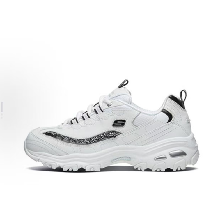 Skechers斯凯奇 D'LITES 运动百搭休闲鞋 女款 白黑13090