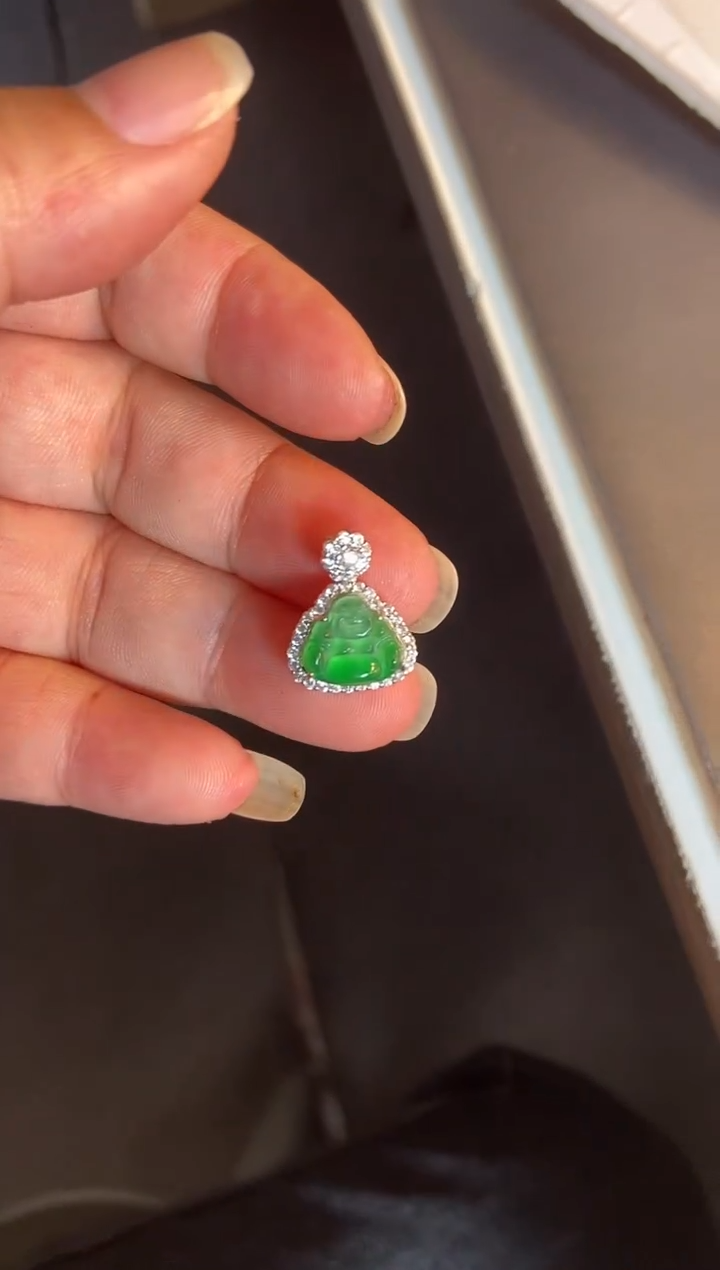 吊坠(不含链)银S925镶嵌翡翠1