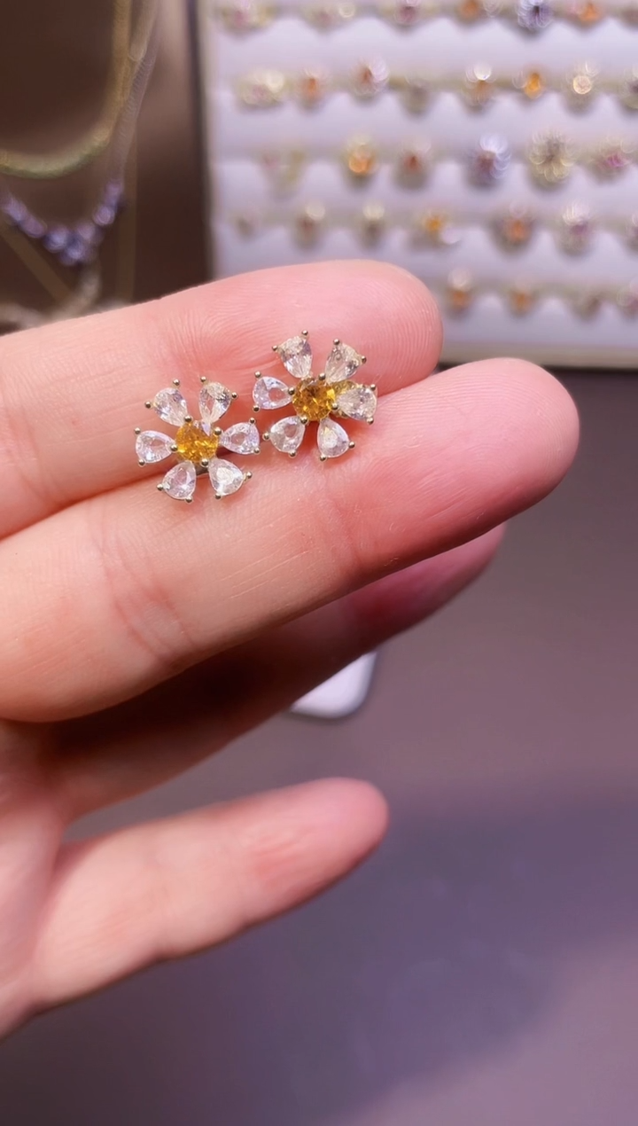 【闪购商品】蓝宝石耳饰银S925镶嵌1