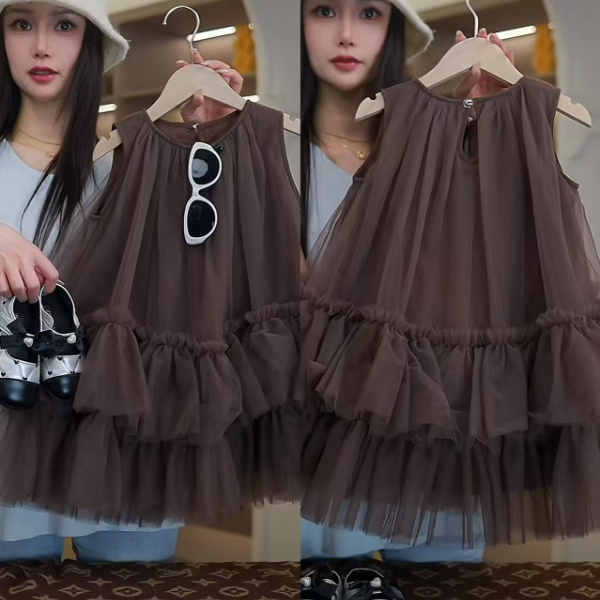 AYJ8008森系韩版风格洋气夏季2025清爽连衣裙公主裙小女童夏装