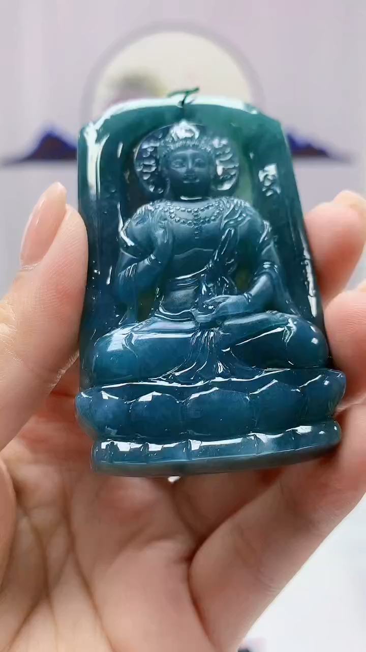 【闪购商品】定制翡翠未镶嵌4812ms-毛货77佛赠珠链