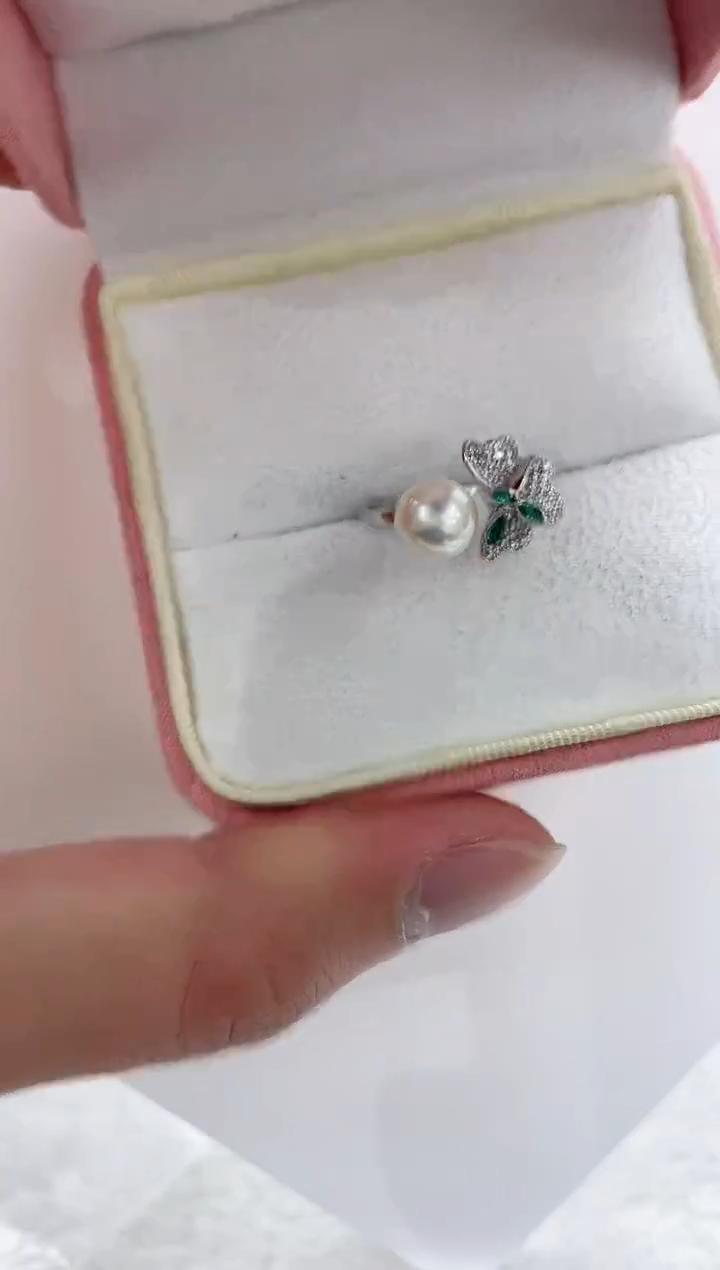 【闪购商品】海水珍珠戒指银S925镶嵌海水珍珠戒指