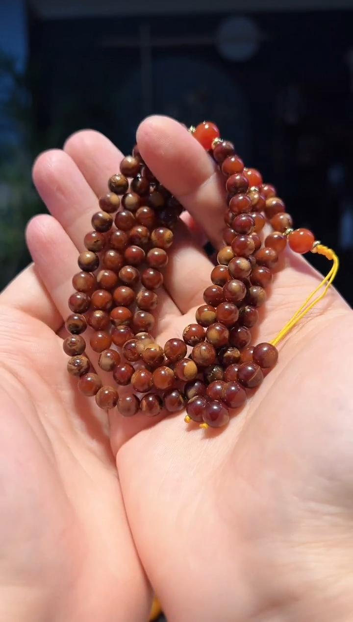 【闪购商品】蜜蜡手串未镶嵌7+108(花蜡串)