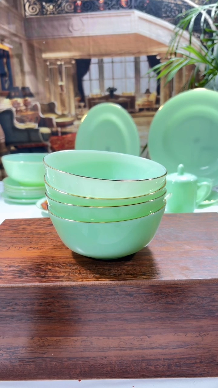 【闪购商品】....5.5英寸玉瓷碗4个口径13.8厘米 