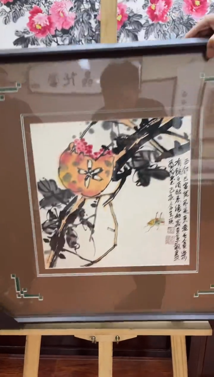 【闪购商品】绘画李克瑛-1平尺-带框-花鸟