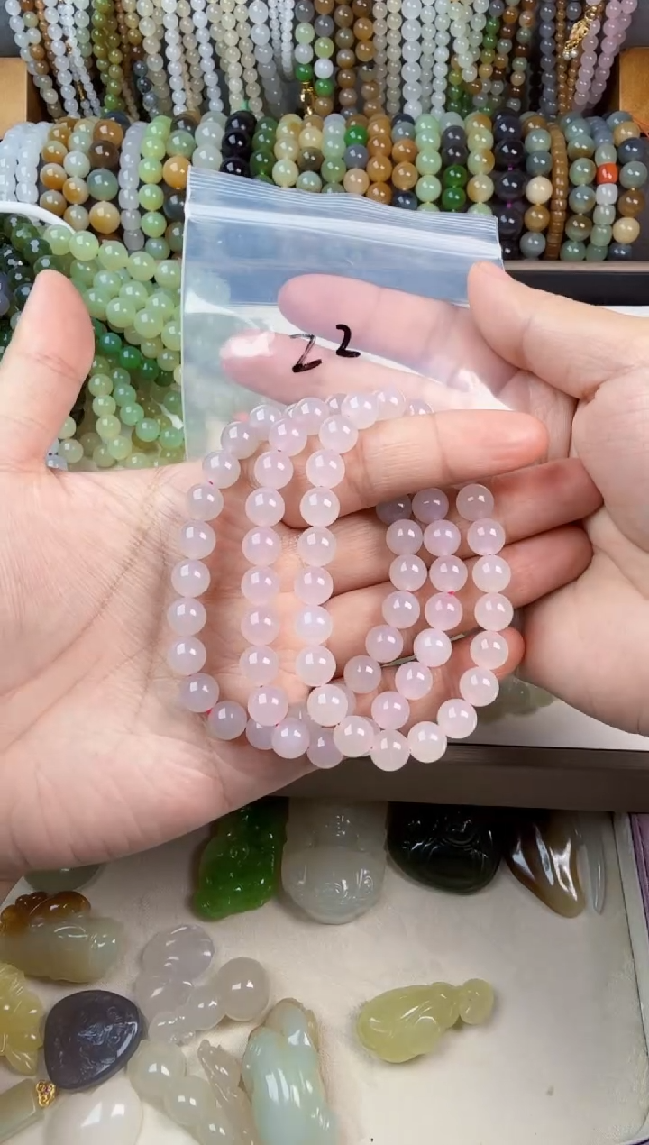 颈饰未镶嵌和田玉8mm手串多样性发其一