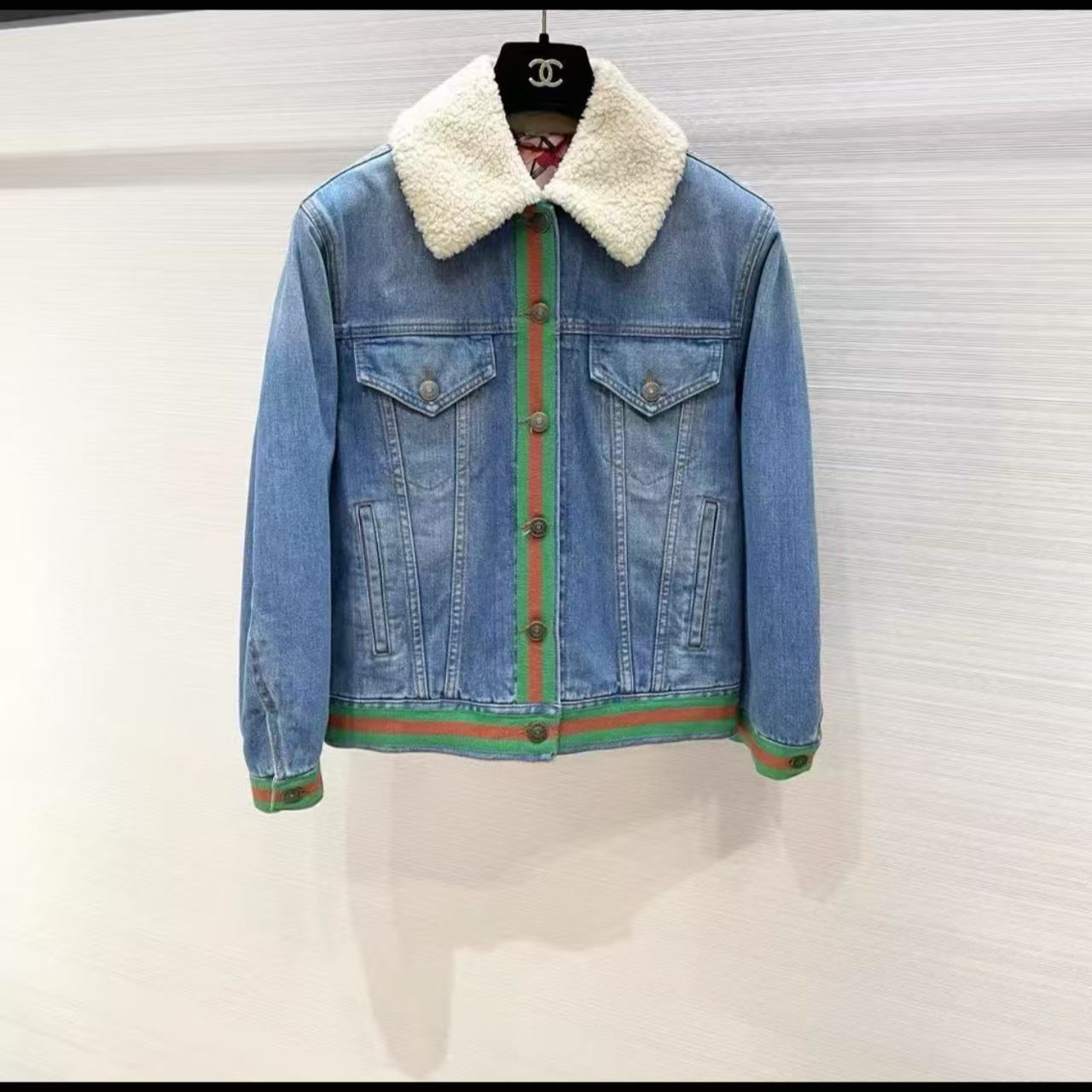 99新 GUCCI/古驰 单宁牛仔夹棉外套