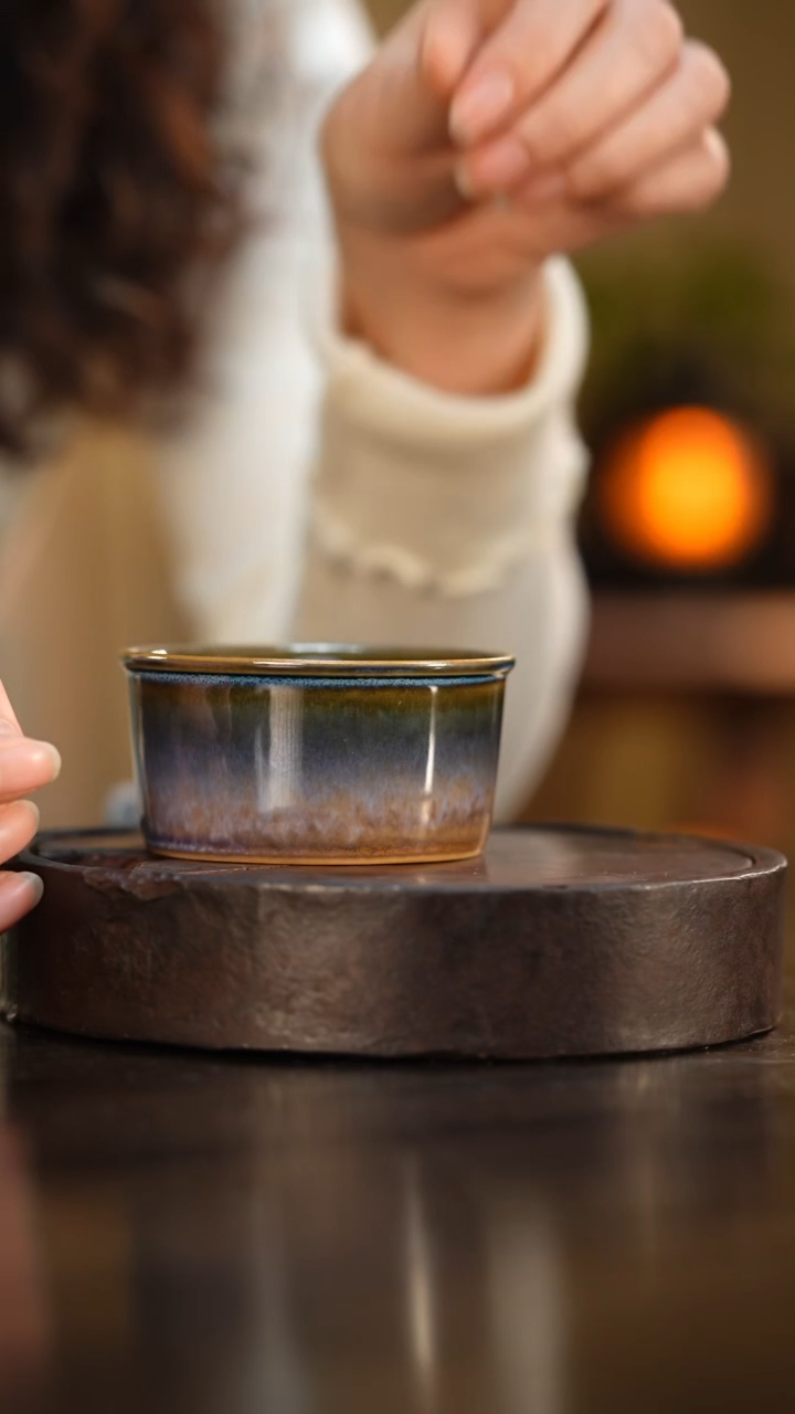 36柴房陶瓷柴烧普洱杯