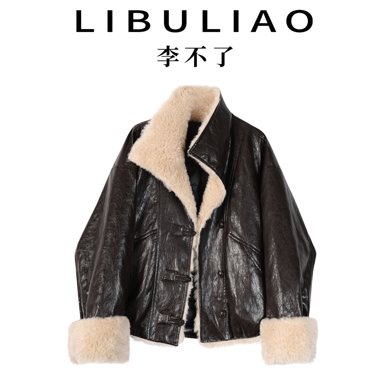 【李不了】2025新款短款外套女加厚保暖机车夹克