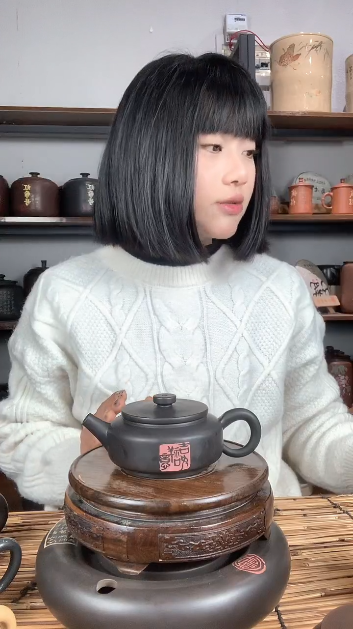 【闪购商品】罐建水紫陶手工彩填壶