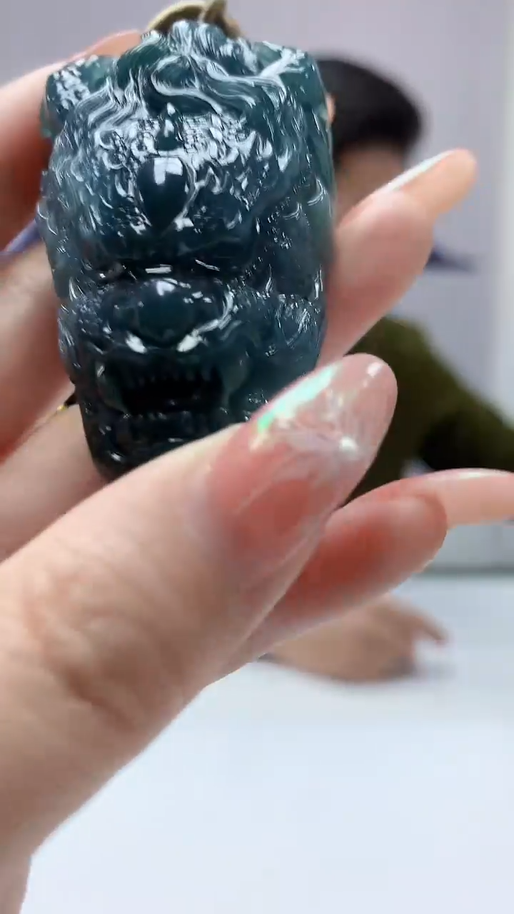 【闪购商品】定制翡翠未镶嵌4917DD-毛货挂件17