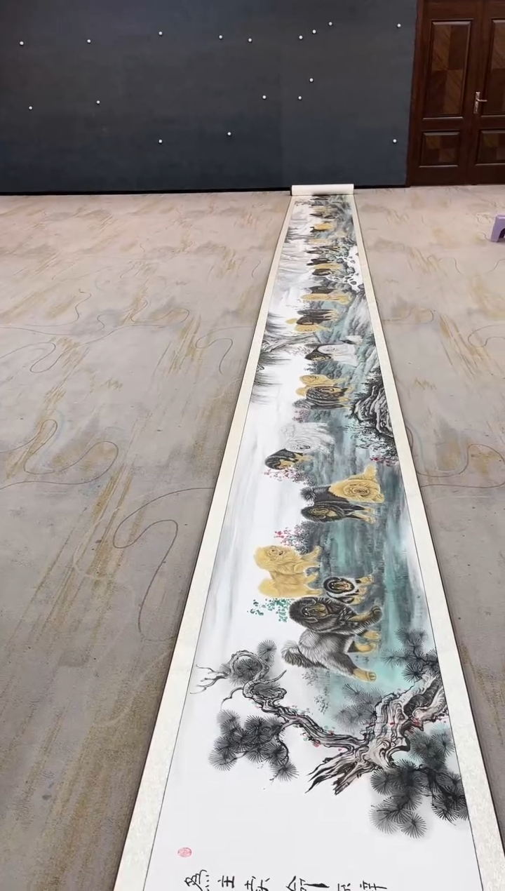 【闪购商品】国画1.29-艺术-郑志宗24米百旺图142