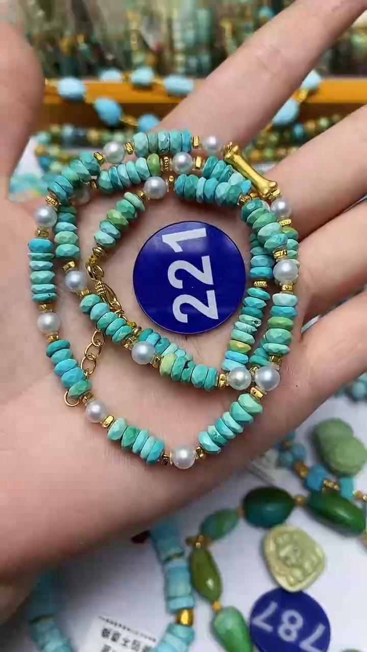 【闪购商品】绿松石项链银S925镶嵌221