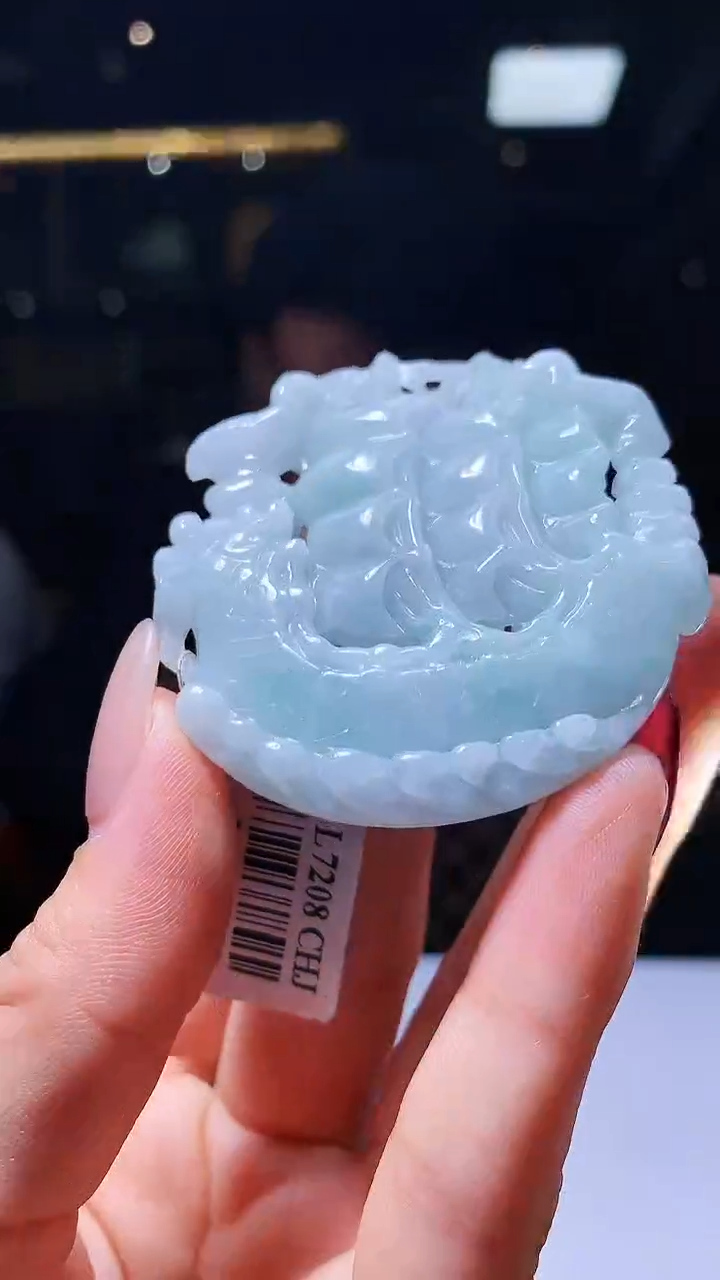 【闪购商品】定制翡翠未镶嵌1004hm-毛货挂件25