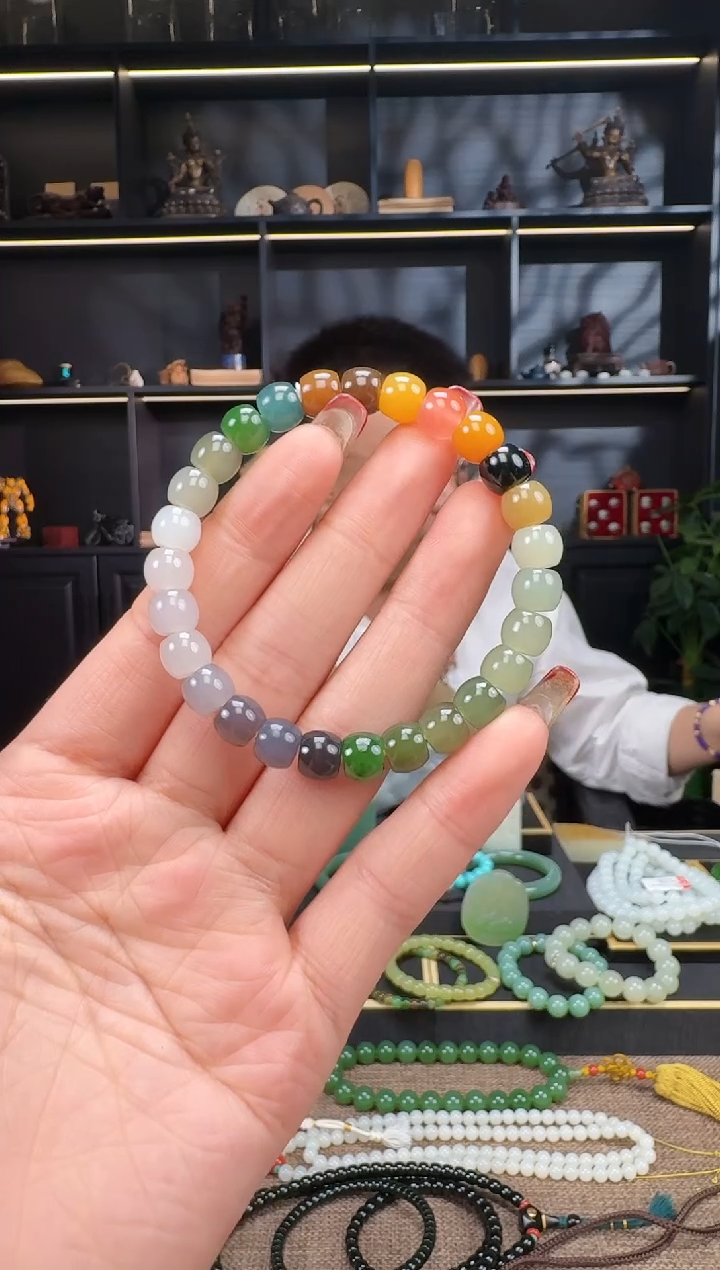 【闪购商品】和田玉1未镶嵌8mm多宝手串