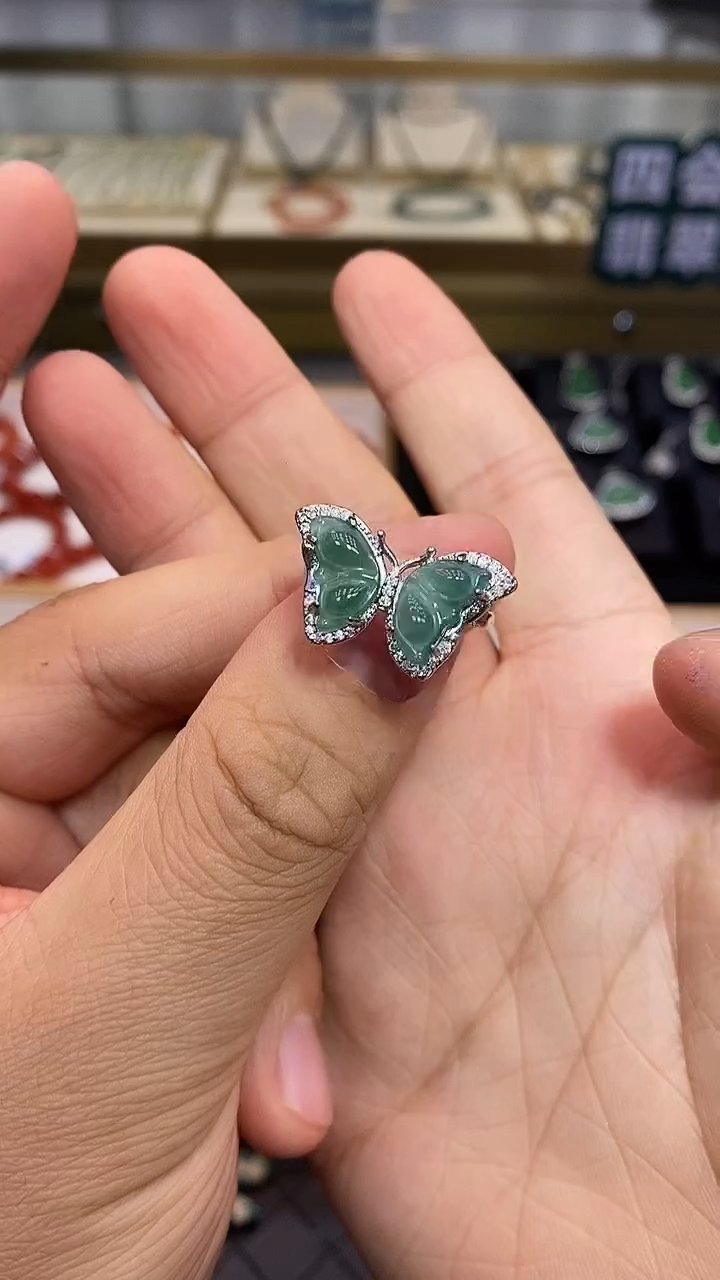 未镶嵌戒指翡翠翡翠戒指