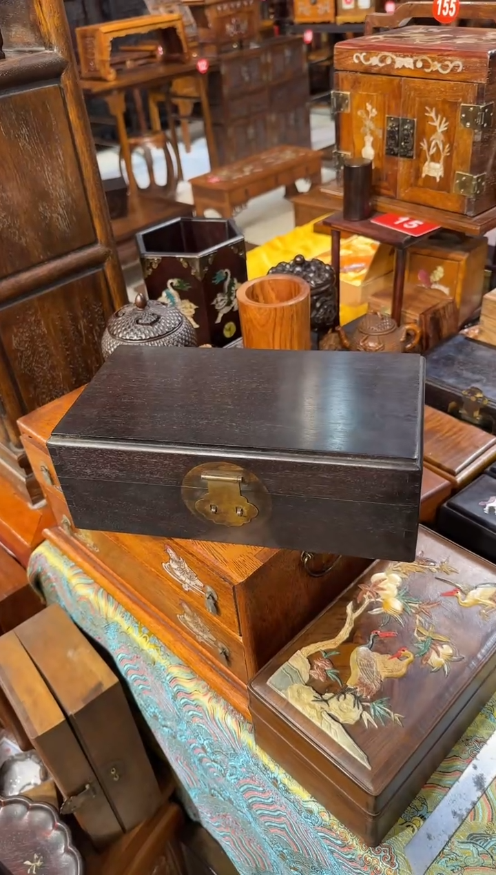 【闪购商品】木木艺28紫檀翻盖盒398.888