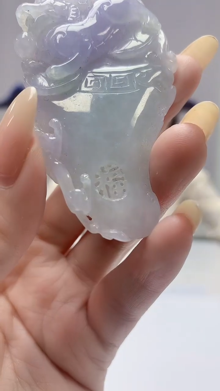 定制翡翠未镶嵌4852dd-毛货挂件赠珠链149