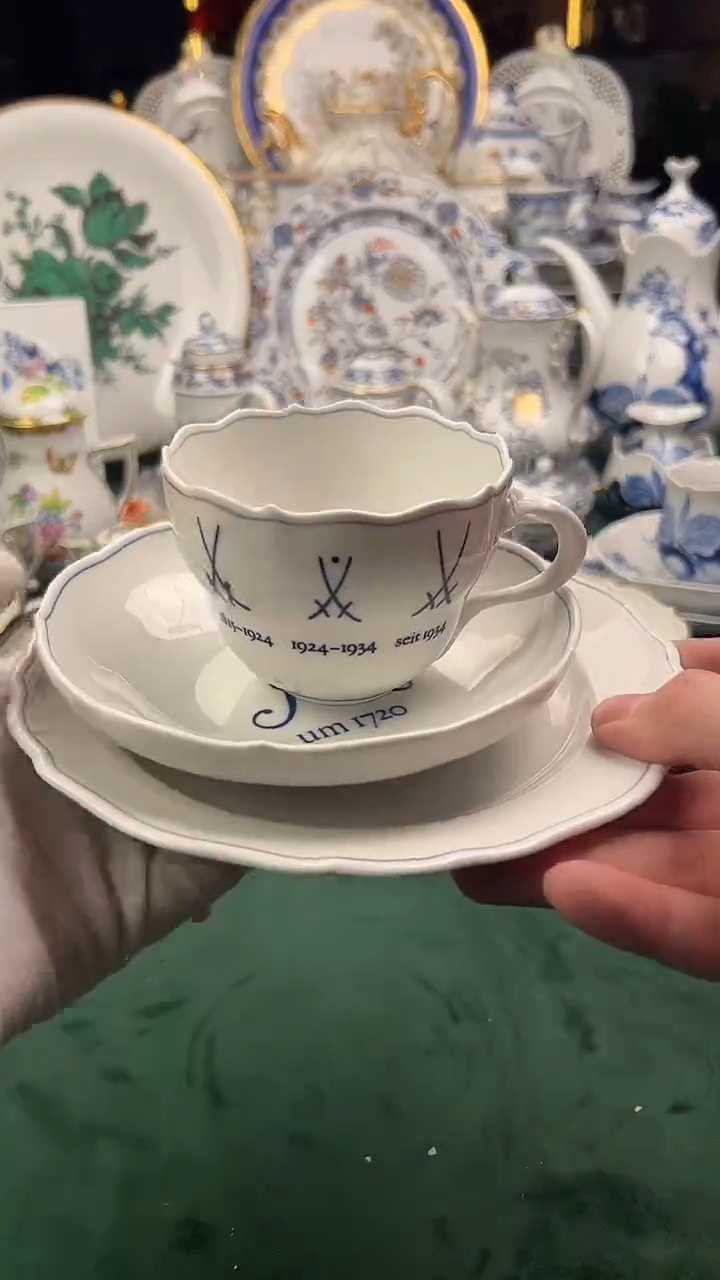 瓷片梅森一等剑标咖啡杯碟盘