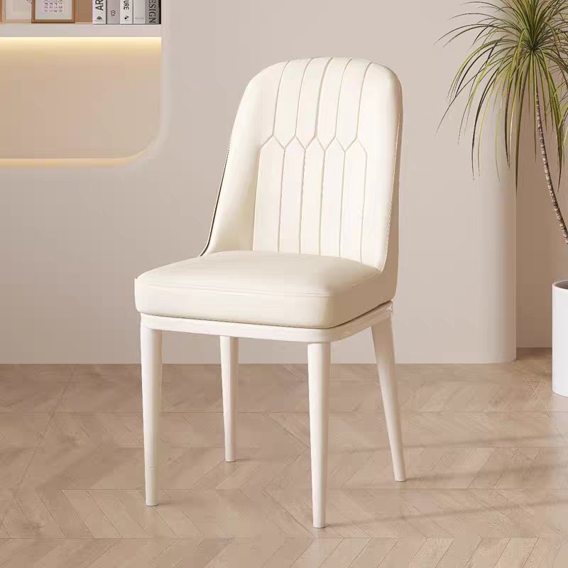 奶油现代轻奢风软包椅家用餐椅书桌椅