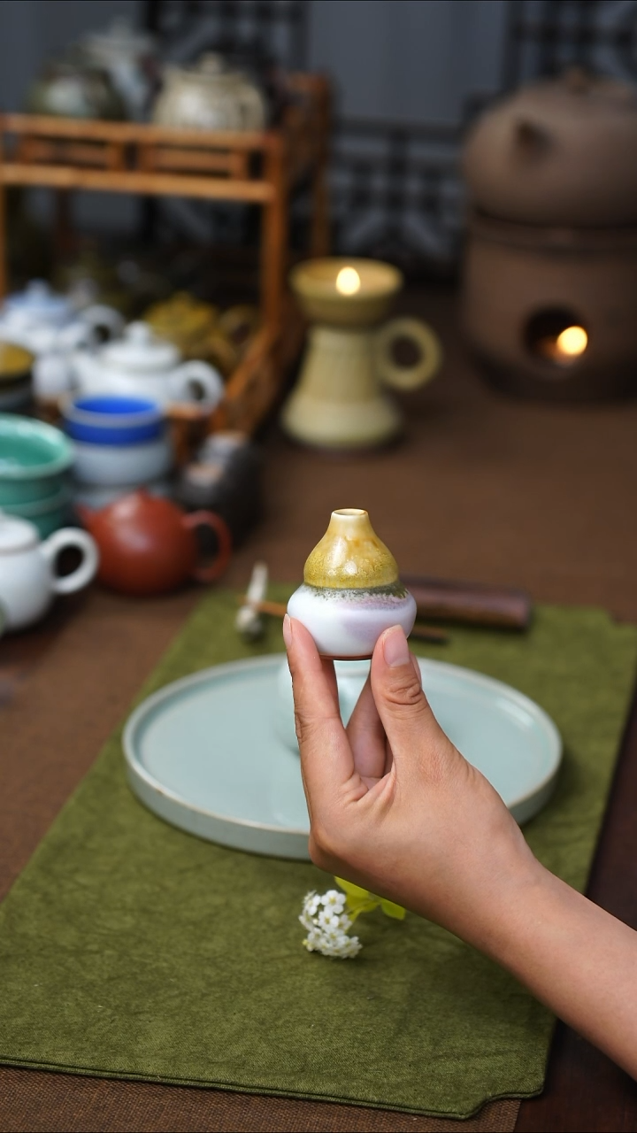 广达窑 小葫芦花器