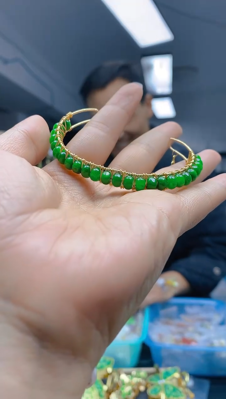 【闪购商品】翡翠耳饰合金0232翡翠手镯