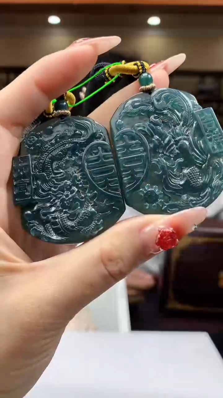 【闪购商品】定制翡翠未镶嵌1002ry-毛货挂件45