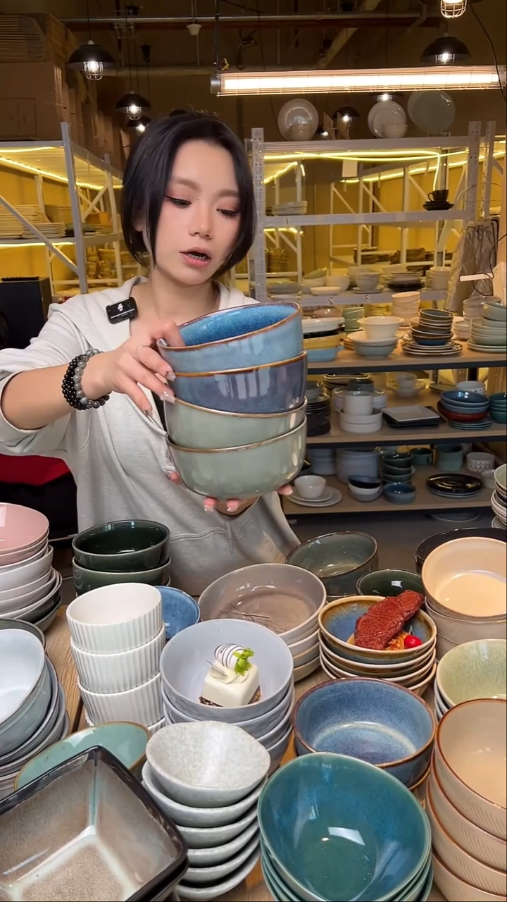 瓷188【瑕疵】外贸尾货窑变釉下彩