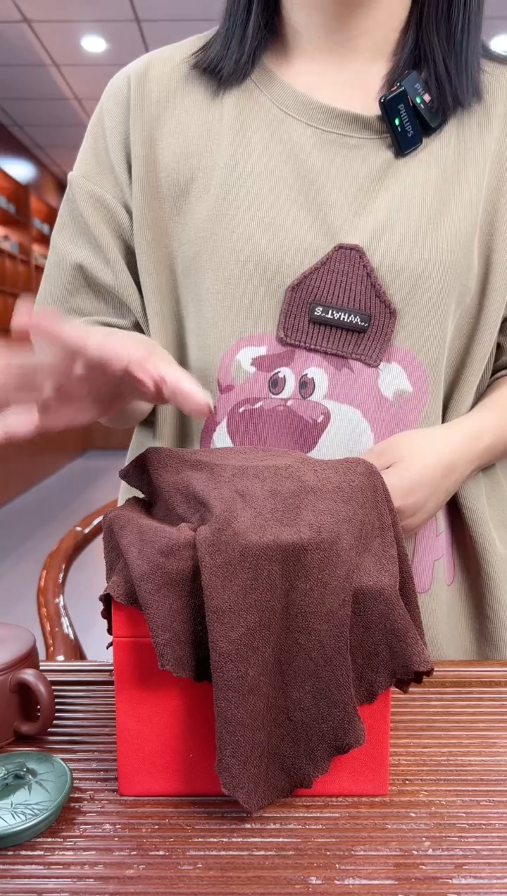 茶壶紫砂竹影双线扁竹鼓 民国绿泥 梅付春