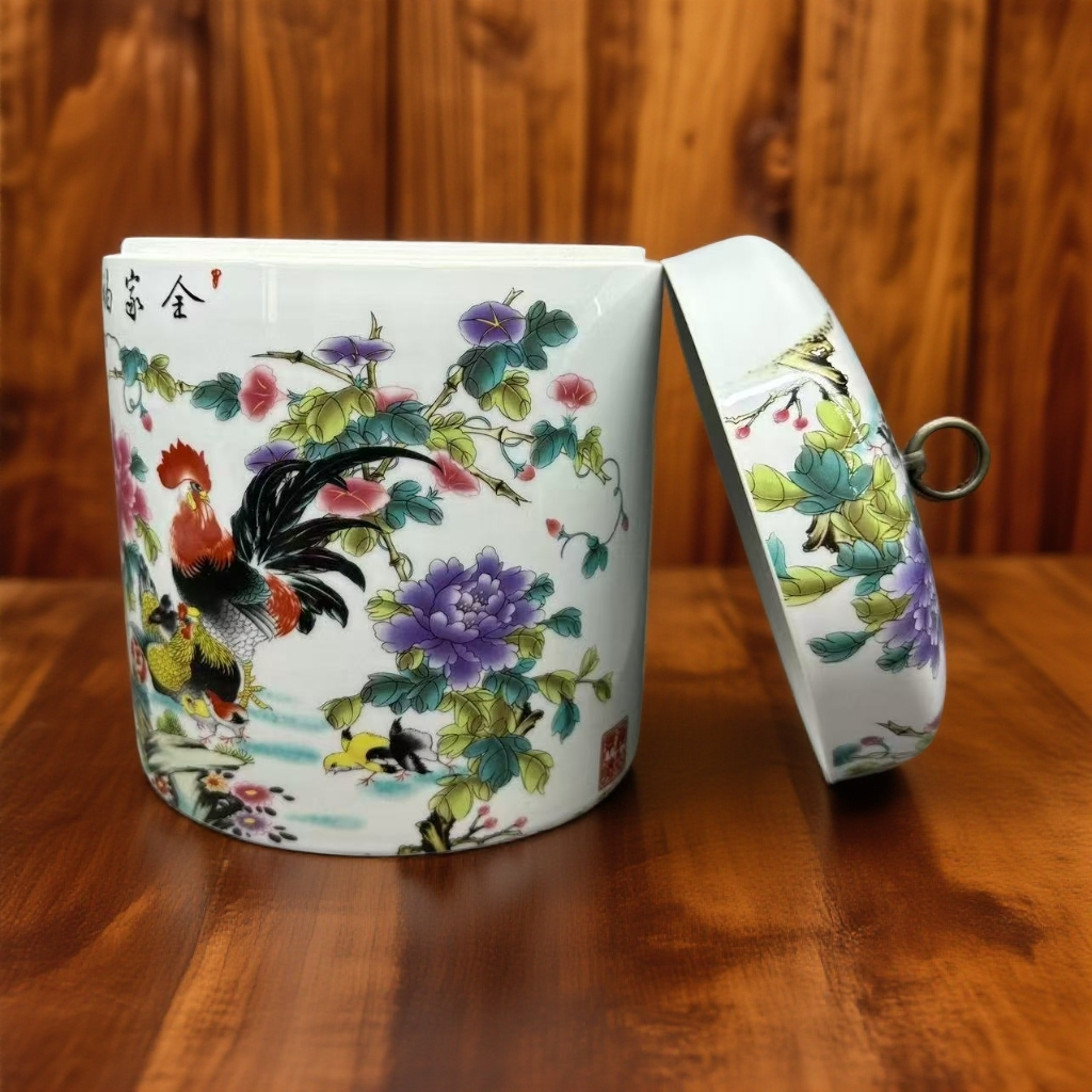 景德镇陶瓷全家福储物罐5斤装