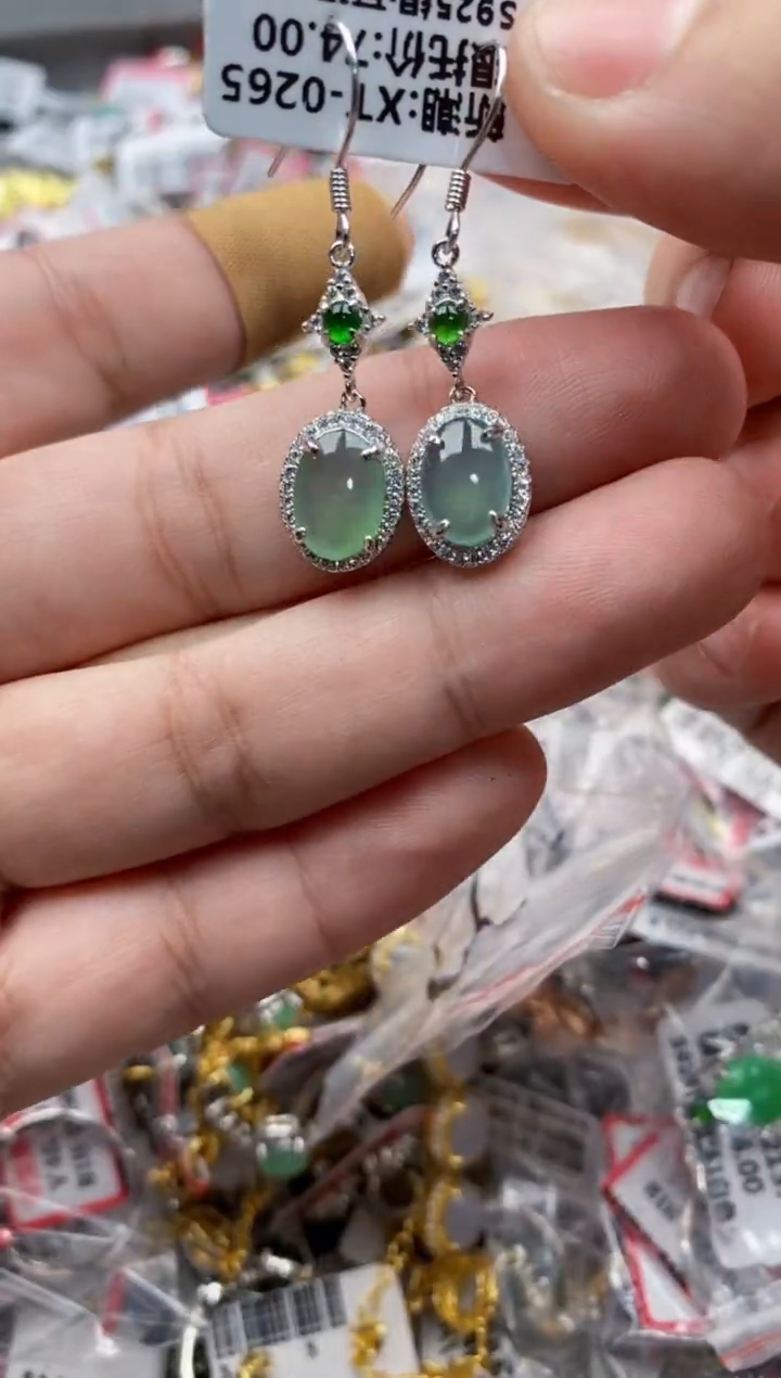 【闪购商品】翡翠戒指银S925镶嵌111111----7