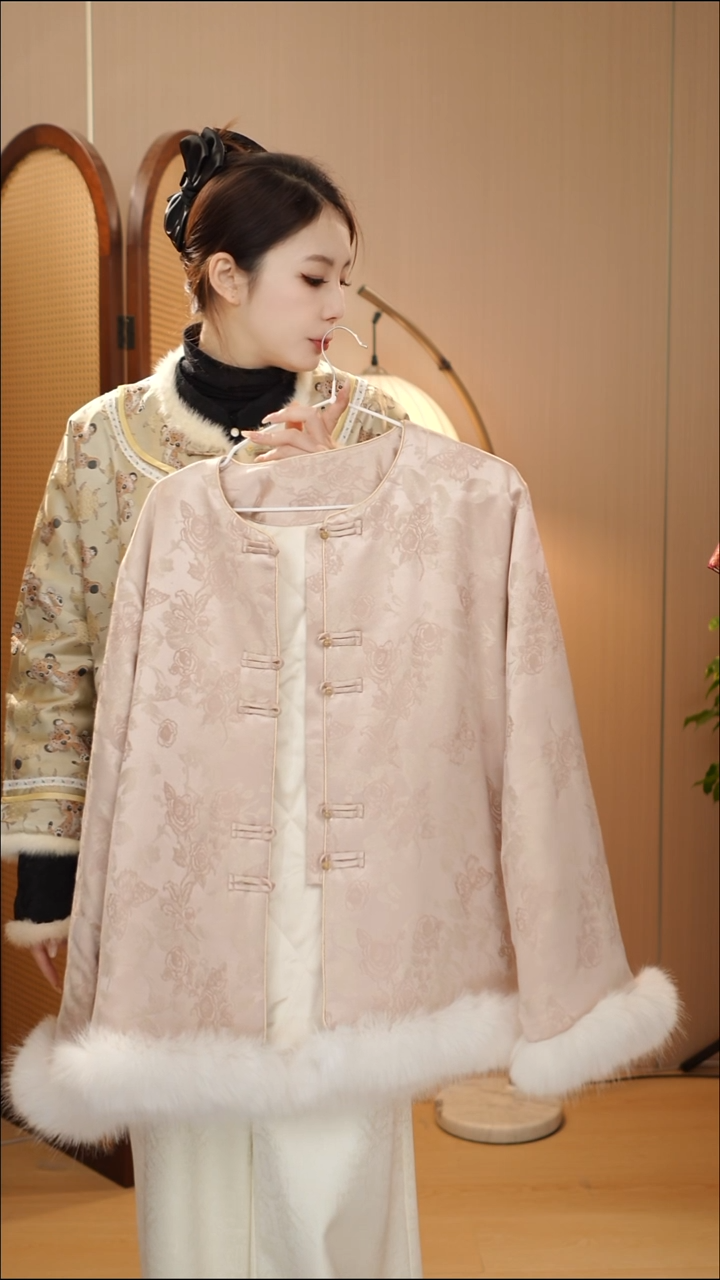 裸粉色  狐狸毛          