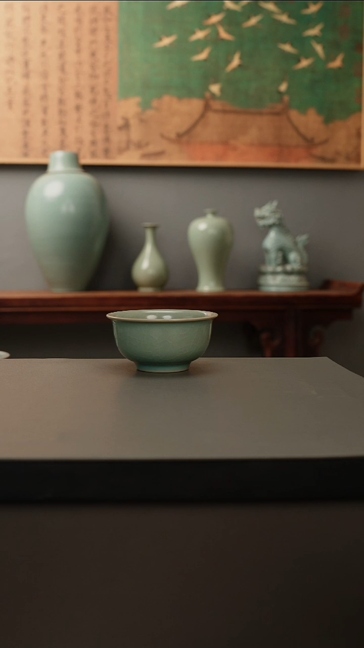 【闪购商品】杯仿古釉原矿 压手杯